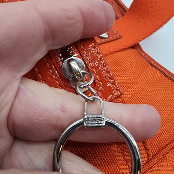 EUC Coach Orange Shoulder Purse - Picture 10 of 10